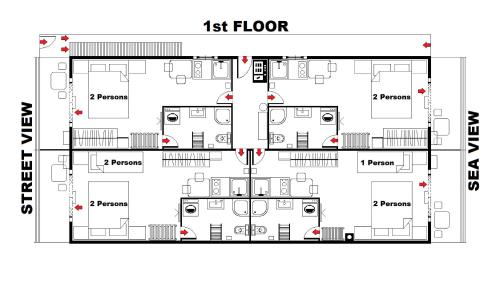 D&D Apartmentsの見取り図または間取り図