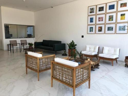 Χώρος καθιστικού στο Hotel Peregrinos