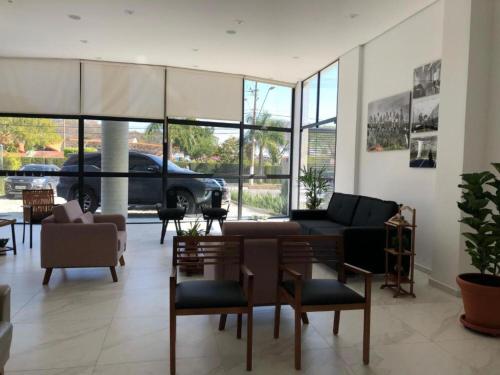 Χώρος καθιστικού στο Hotel Peregrinos