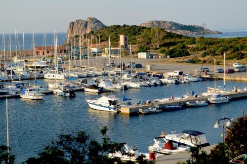 a bunch of boats docked in a harbor at Hotel Jasmine in Teulada