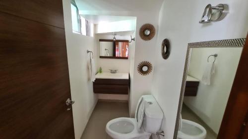 Koupelna v ubytování Casa en la playa