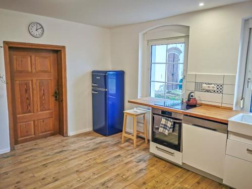 Η κουζίνα ή μικρή κουζίνα στο Apartment in Herrenhaus Groß Pinnow