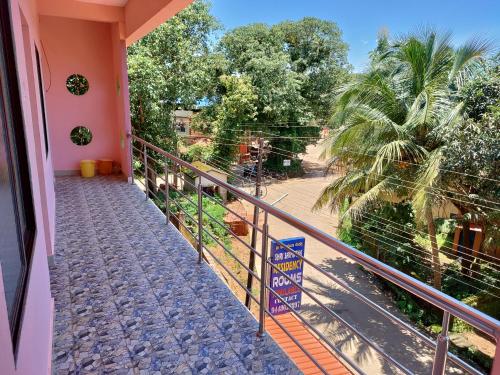 A balcony or terrace at Shri Saimata Residency
