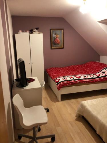 Postel nebo postele na pokoji v ubytování Chata u Rodaka