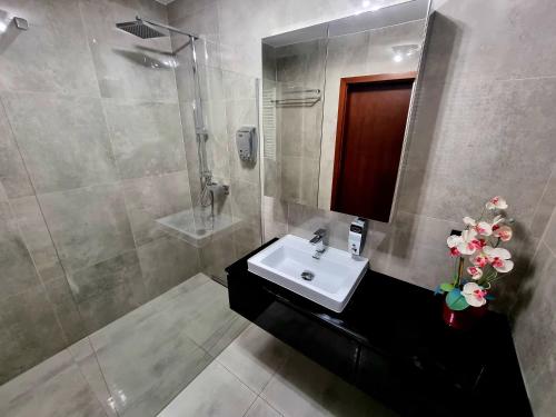 Ένα μπάνιο στο Apartament Jelonek w Karkonoszach