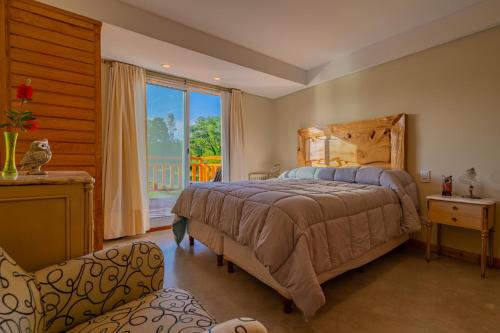 Katil atau katil-katil dalam bilik di Hotel de campo Haras Los Abuelos
