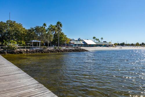 a view of a body of water with a pier at Come Stay Where the Dolphins Play! in Ruskin
