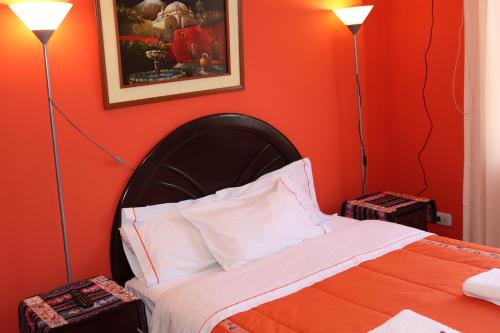 Voodi või voodid majutusasutuse Colca Andina Inn toas