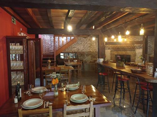 Restaurace v ubytování Pousada do Valle, Serra Gaúcha, Vale dos Vinhedos - RS