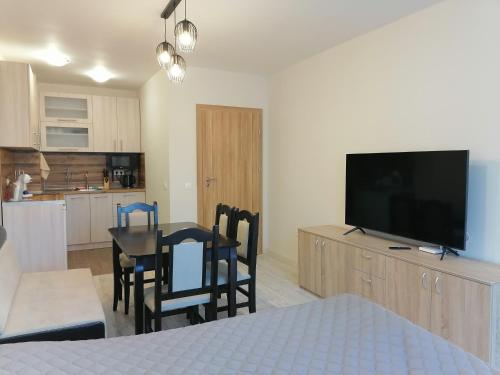 A television and/or entertainment centre at Borovets Gardens Apartment A27
