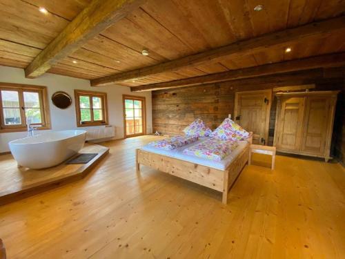 Katil atau katil-katil dalam bilik di Ferienhaus Pottmeyer