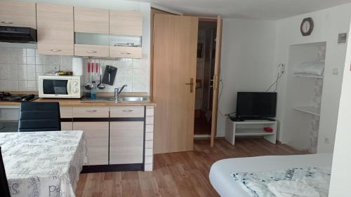 Køkken eller tekøkken på Apartma Jerman