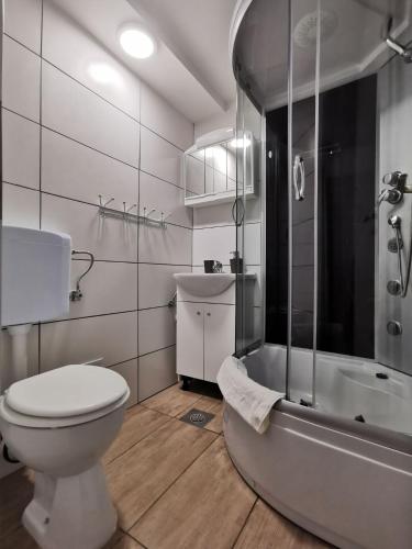 Koupelna v ubytování Apartma Jerman