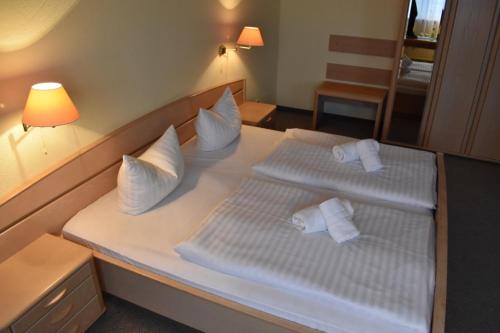 Hotel Trebeltalにあるベッド