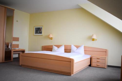 Hotel Trebeltalにあるベッド