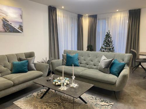 Khu vực ghế ngồi tại Ferienhäuser Unikat A&B