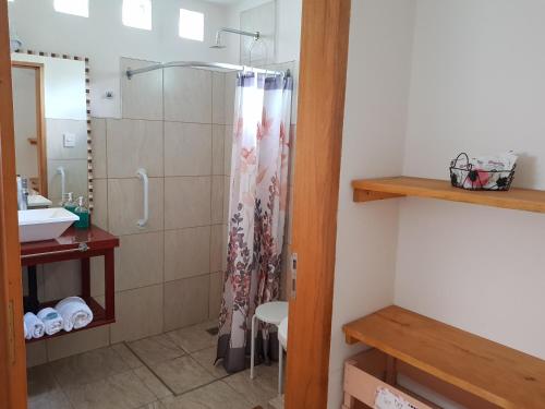 Koupelna v ubytování Cabaña La Antonia 1