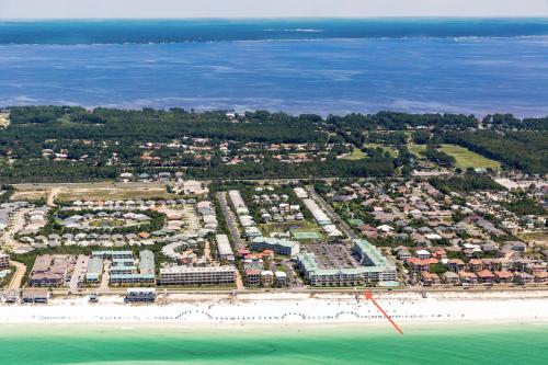 an aerial view of a resort on the beach at Maravilla in Destin
