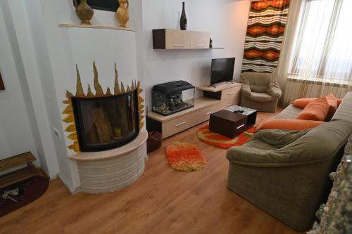 Χώρος καθιστικού στο Apartament Camelia