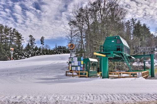 a playground in the snow next to a ski lift at Rustic-Chic Sapphire Home with Wraparound Decks in Sapphire
