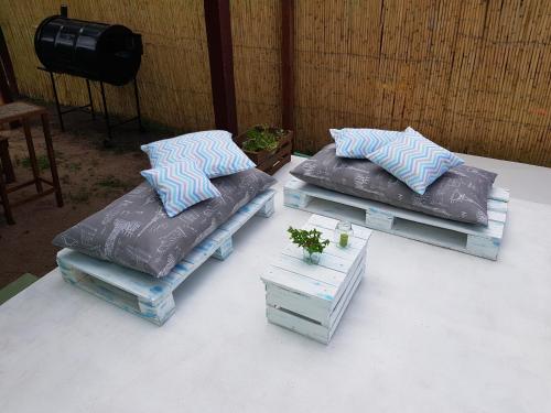 Postel nebo postele na pokoji v ubytování Cabaña La Antonia 2