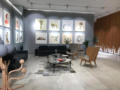 Posezení v ubytování NUEVA Suite-Piso 21 Vista La Carolina @ONE Quito