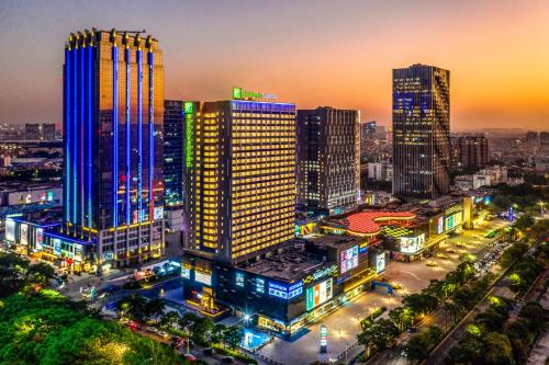 an overhead view of a city at night at Holiday Inn Express Foshan Beijiao by IHG in Shunde