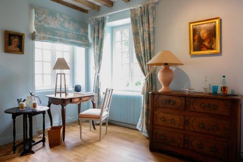 Posezení v ubytování Chambres d'hôtes du Bas Manoir