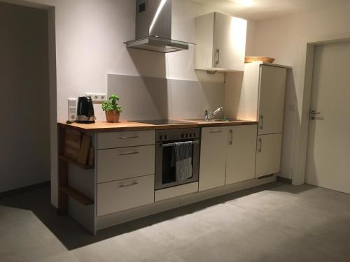 Η κουζίνα ή μικρή κουζίνα στο Ferienwohnung Rotes Haus