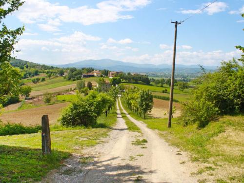 a dirt road in the middle of a field at Holiday Home Montebello by Interhome in Monterchi