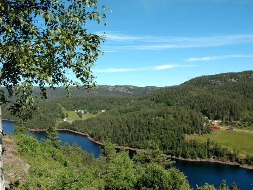 a view of the river from the top at Holiday Home Berthabu by Interhome in Øyuvstad