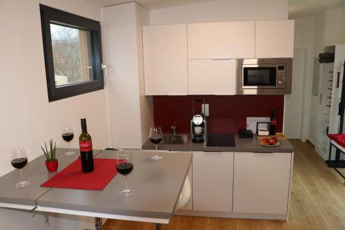 Una cocina o cocineta en Ipsmiller Appartements