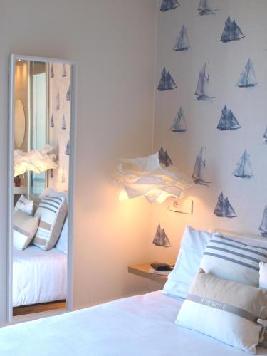 Cama o camas de una habitación en Lugana 9