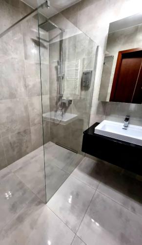 Ένα μπάνιο στο Apartament Jelonek w Karkonoszach