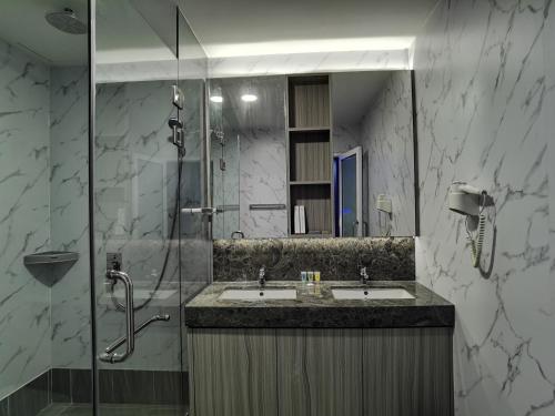 Koupelna v ubytování Hotel 17