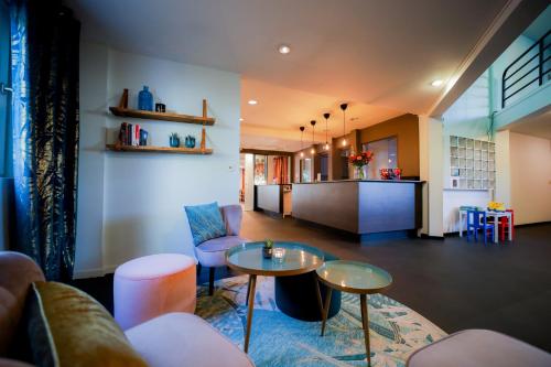 Kuchyň nebo kuchyňský kout v ubytování Travel Hotel Kruisem