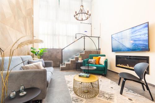 Posezení v ubytování Mamilla View- Suites & Apt Hotel
