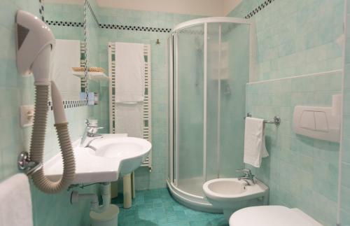 Koupelna v ubytování Hotel Al Caval