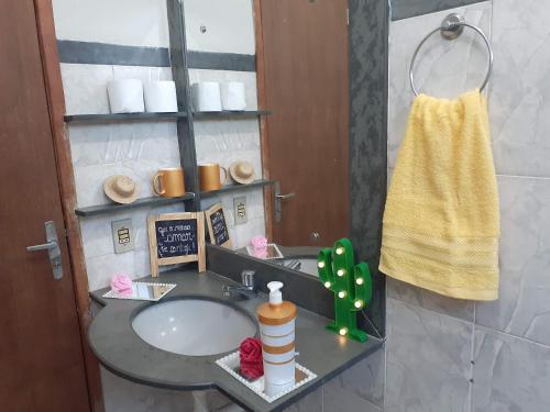 Kylpyhuone majoituspaikassa Pousada Santa Mônica