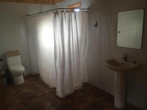 Ванная комната в Los Quenes River Lodge