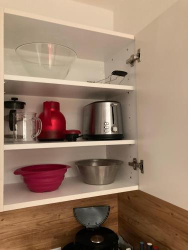 Dapur atau dapur kecil di Ferienwohnung Fridolin