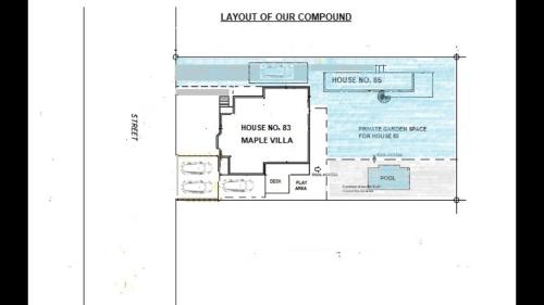 a floor plan of a beach house at Maple Villa - The Beach House by the bay in Brisbane
