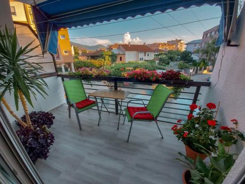 Balkoni atau teres di Rodic Apartman stan Ohrid