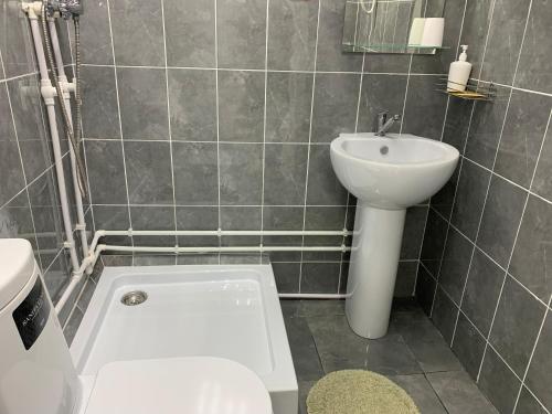 Phòng tắm tại Hotel Zastava