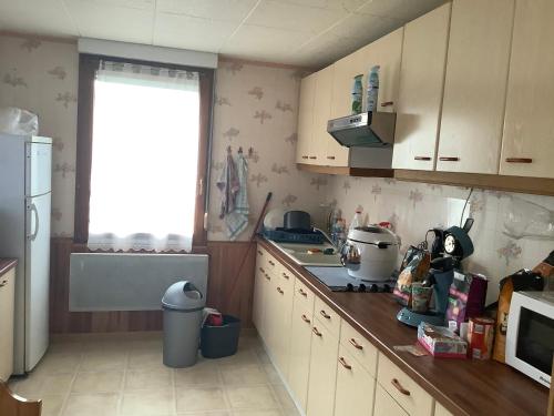 Una cocina o zona de cocina en Spacieux appartement dans les hautes Vosges