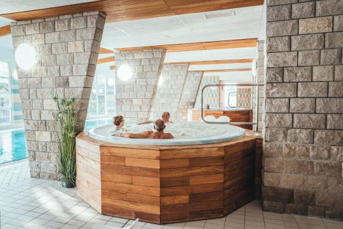 Koupelna v ubytování Hotel Delfin