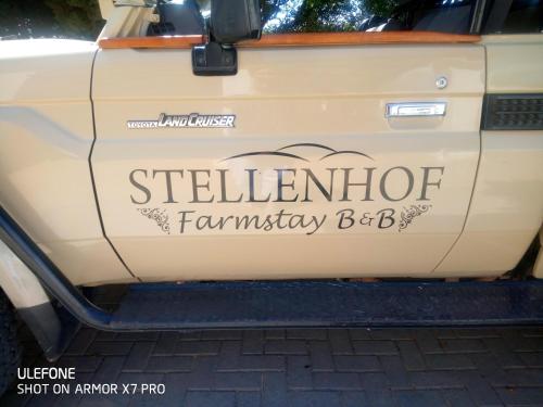 a sticker on the back of a truck at Stellenhof Country Estate in Addo