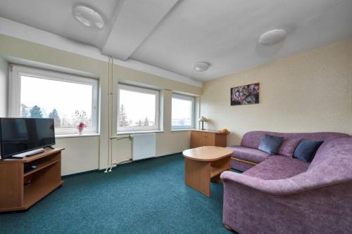 TV a/nebo společenská místnost v ubytování Hostel Relaks