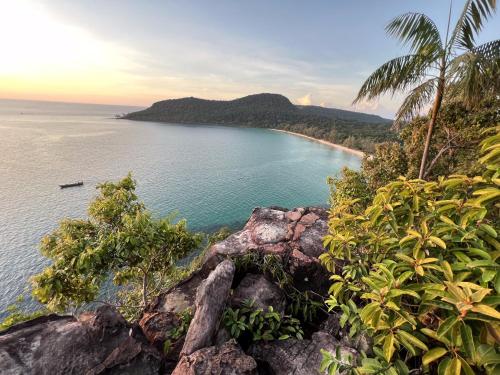 a view of a body of water with a beach at Lazy Beach in Koh Rong Sanloem