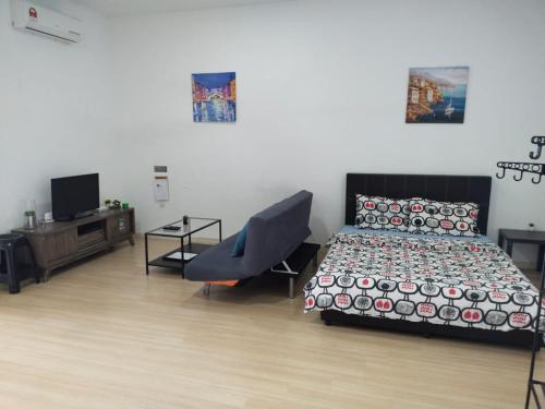 מיטה או מיטות בחדר ב-Usj One Residence @ Homestay